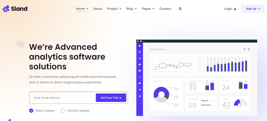 Sland v1.0 - Software Company Landing Page