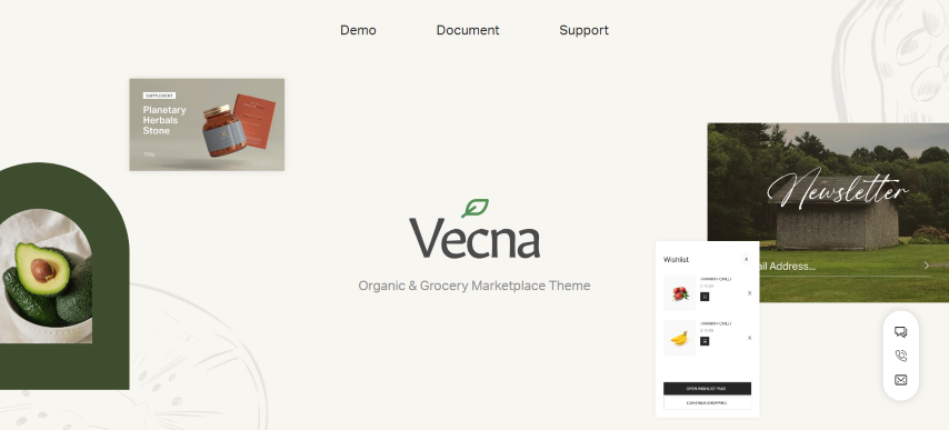 Vecna v1.0.2 - Organic & Grocery Marketplace WordPress Theme