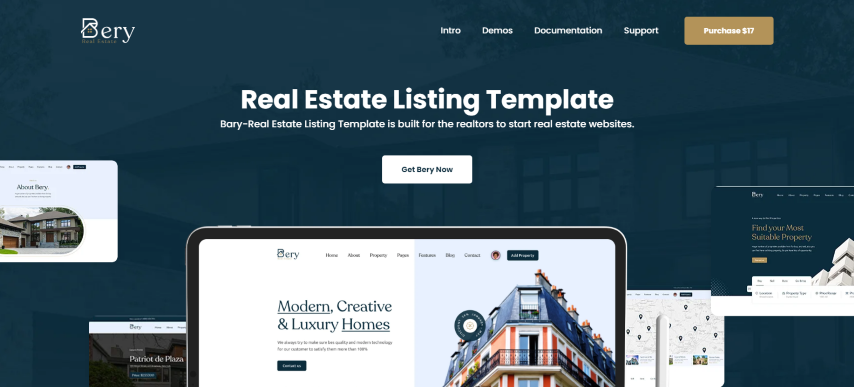 Bery v1.0 - Real Estate Listing Template