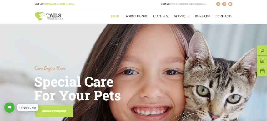 Tails v1.4.6 - Veterinary Clinic, Pet Care & Animal WordPress Theme + Shop