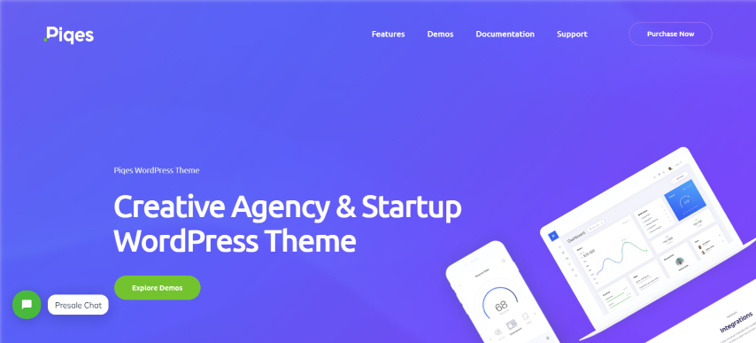 Piqes v1.0.9 - Creative Startup & Agency WordPress Theme