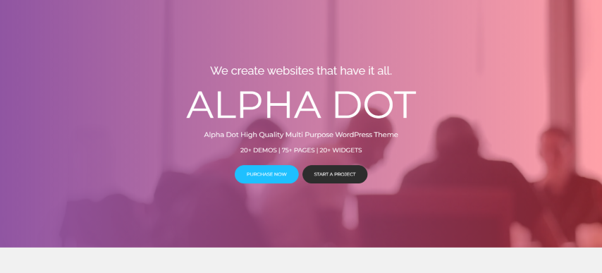 Alpha Dot v1.0 - Multi Purpose WordPress Theme