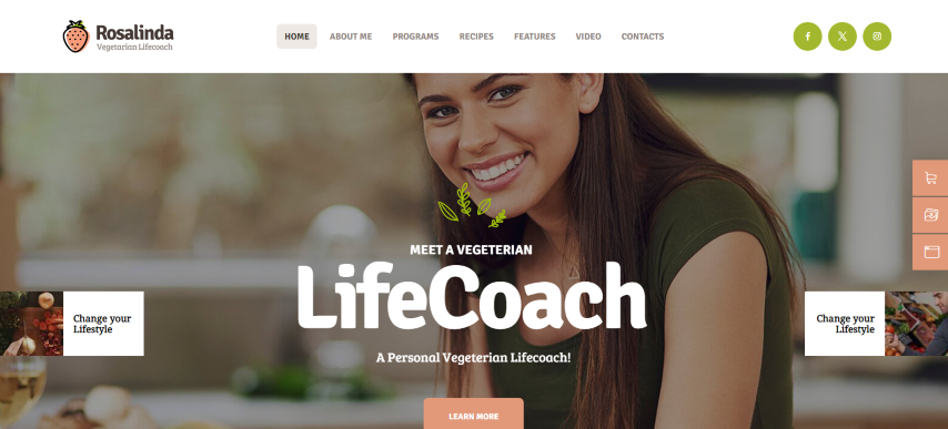 Rosalinda v1.0.7 - Health Coach & Vegetarian Lifestyle Blog WordPress Theme