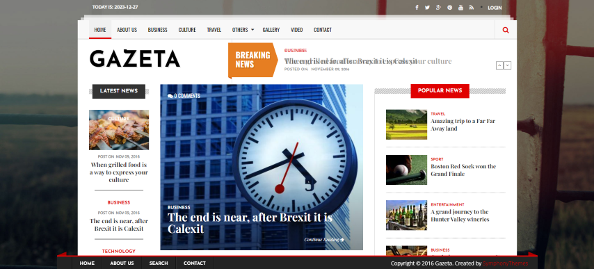 Gazeta v10 - News & Magazine Drupal 9 Theme