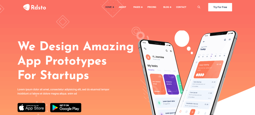 Rdsto - App Landing HTML Template