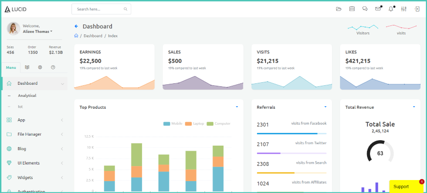 Lucid - VueJS Admin Template & Webapp kit