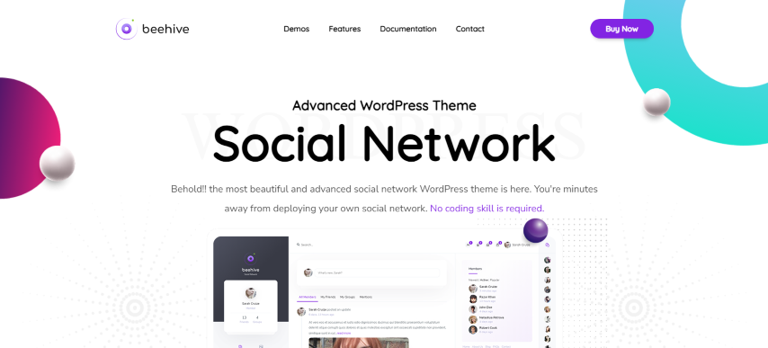 Beehive v1.4.5 - Social Network WordPress Theme