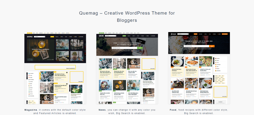Quemag v1.6 – Creative WordPress Theme for Bloggers