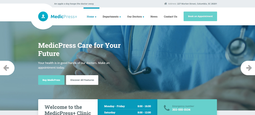 MedicPress v1.9.1 - Medical WordPress Theme for Clinics