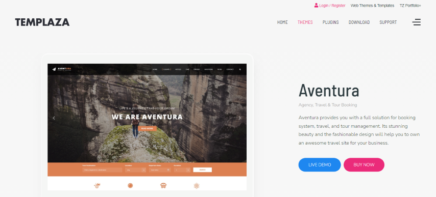 Aventura v2.7 - Travel & Tour Booking System Theme