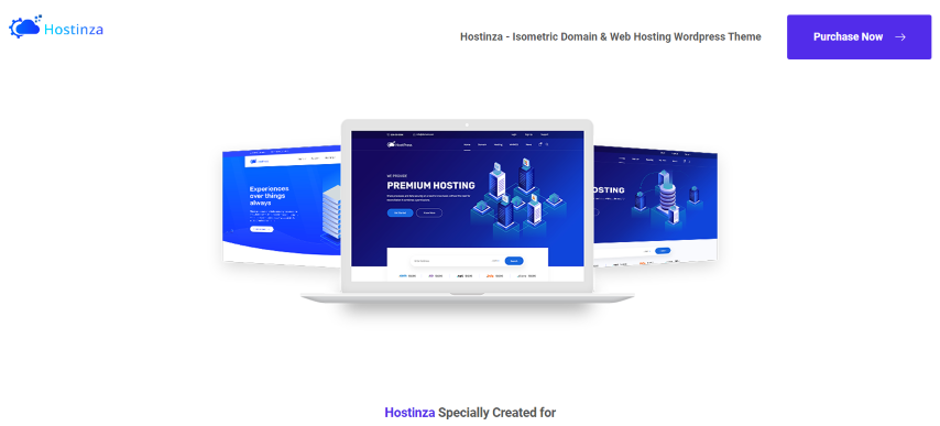 Hostinza v2.9.5 - Isometric Domain & Whmcs Web Hosting WordPress Theme