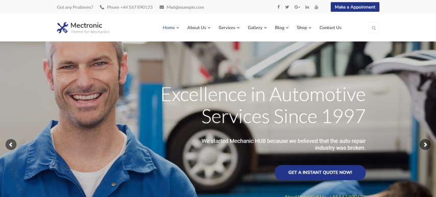 Mectronic v2.0 - WordPress Theme for Car Repair Center