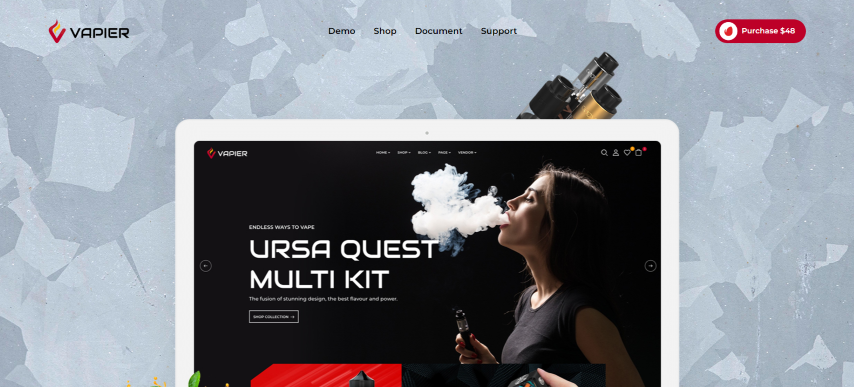 Vapier v1.0.4 - Vape Store WooCommerce WordPress Theme