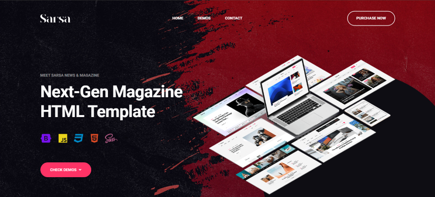 Sarsa - News & Magazine HTML Template