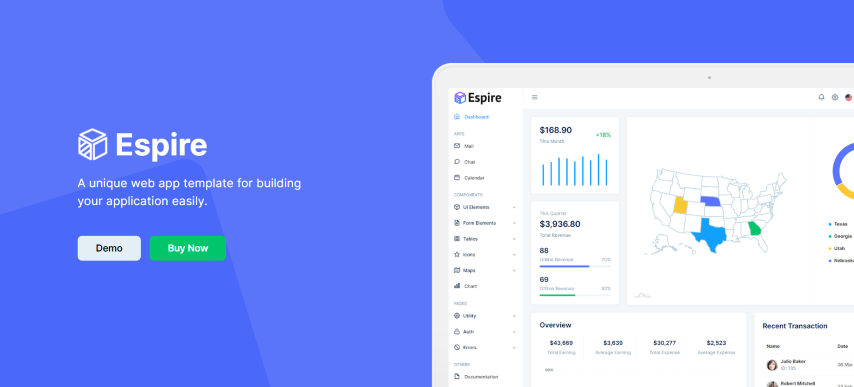 Espire v1.0 - Bootstrap 5 Admin Template + Angular 12