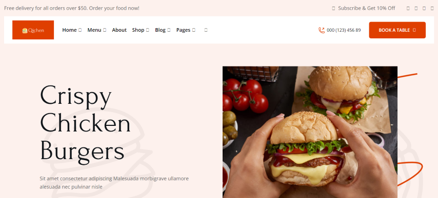 Qichen - Fast Food & Restaurant React NextJs Template