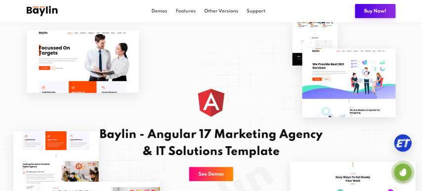 Baylin v2.7 - Marketing & IT Solutions Angular 13 Template