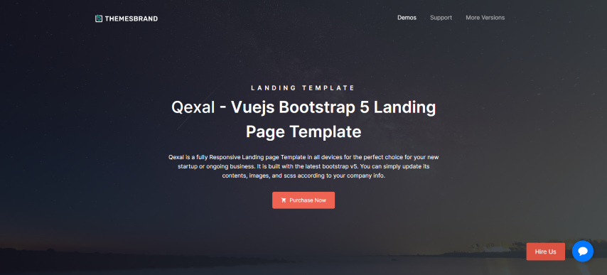 Qexal v1.0 - Vue Js Landing Page Template