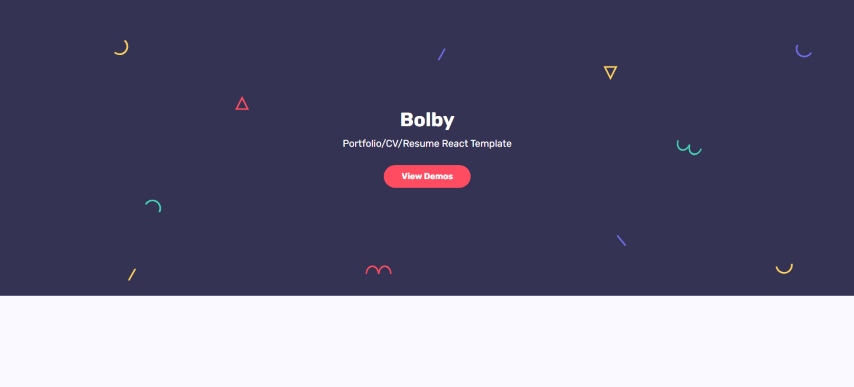 Bolby v1.0 - React Personal Portfolio CV/Resume Template