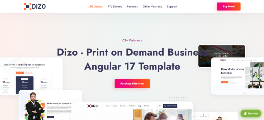 Dizo v1.3 - Print on Demand Startup Angular 13 Template