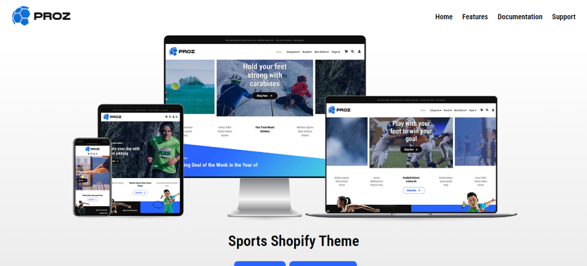 Proz v1.0 - Sports Store Shopify Theme