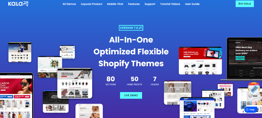 Kala v6.3.10 - Customizable Shopify Theme - Flexible Sections Builder Mobile Optimized