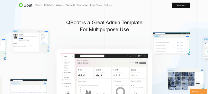 Qboat v1.9 - Bootstrap 5 Responsive Admin Dashboard Template