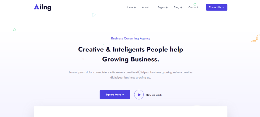 Ailng - Creative Consulting & Business Agency HTML Template