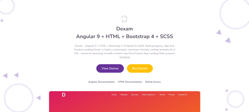 Dexam v1.0 - Angular & Bootstrap 4 Html SaaS, Startup & Product Landing Page