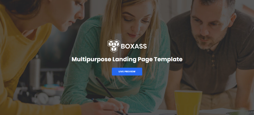 Boxass v1.2 - Startup Landing Page Template