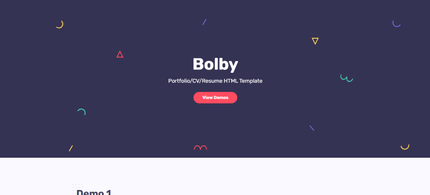 Bolby v1.0 - Portfolio/CV/Resume HTML Template