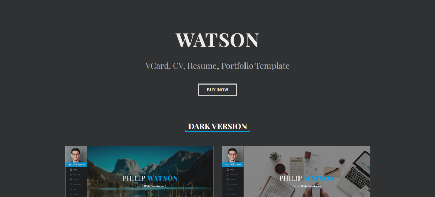 Watson - Resume HTML Template