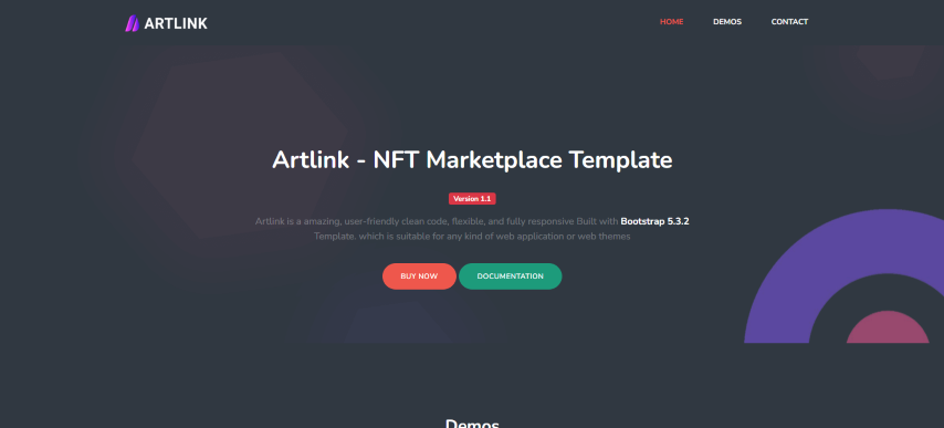 Artlink v1.0 - NFT Marketplace Template