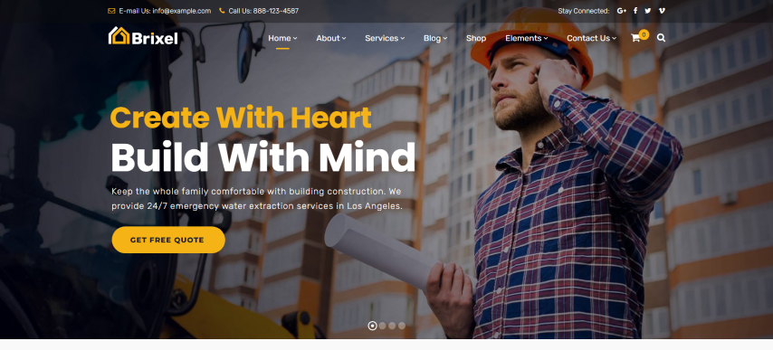 Brixel v2.1.0 - Building Construction WordPress Theme