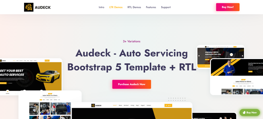 Audeck v1.1 - Auto Servicing Bootstrap 5 Template