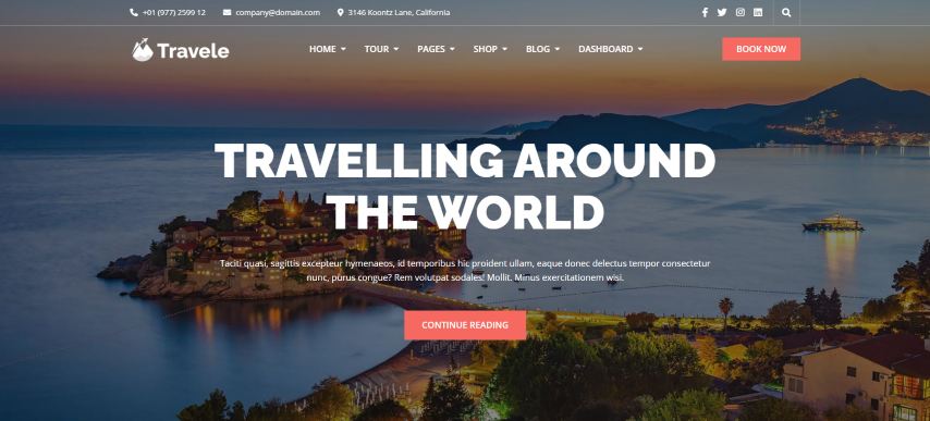 Travele v1.0 – Travel & Tour Agency HTML Template