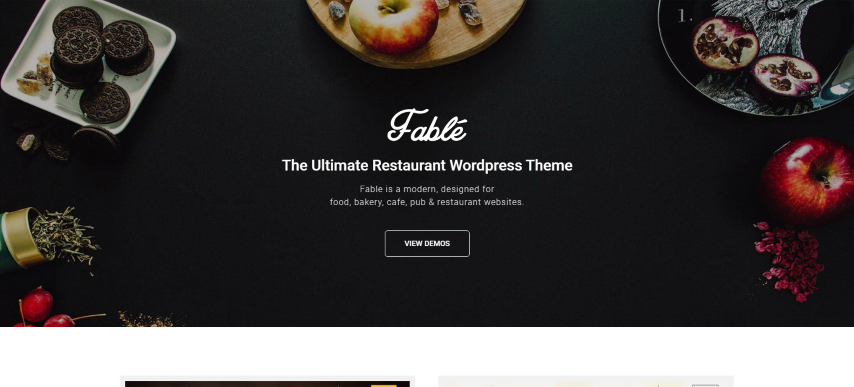 Fable v1.3.6 - Restaurant Bakery Cafe Pub WordPress Theme