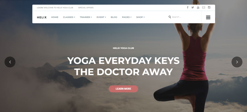 Helix v1.3.8 - Yoga Club Calendar WordPress Theme