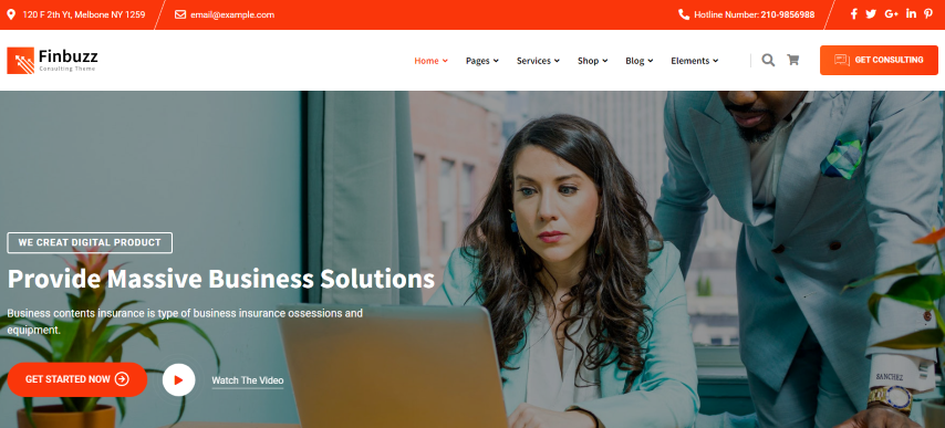 Finbuzz v1.10.0 - Corporate Business WordPress Theme