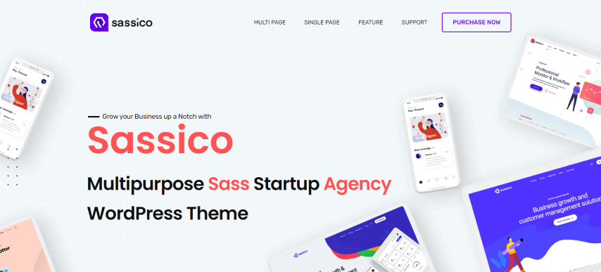 Sassico v3.2.5 - Multipurpose Saas Startup Agency WordPress Theme