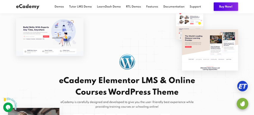 eCademy v5.9 - Elementor LMS & Online Courses Theme