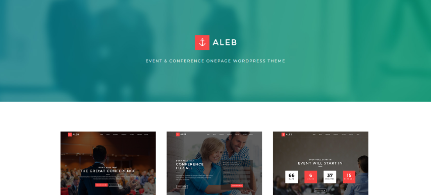 Aleb v1.4.2 - Event Conference Onepage WordPress Theme