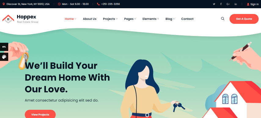 Hoppex - Real Estate and Architect HTML Template