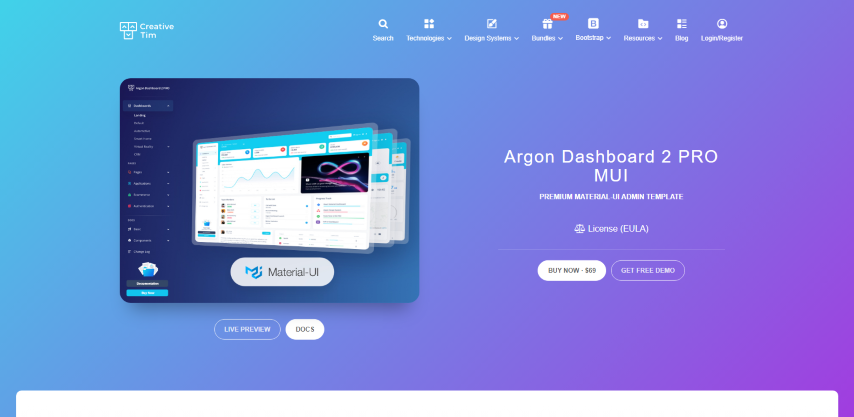 Argon Dashboard 2 PRO MUI v3.0.0