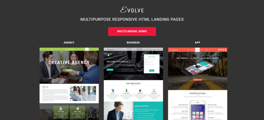 EVOLVE v1.0 - Multipurpose Responsive HTML Landing Pages