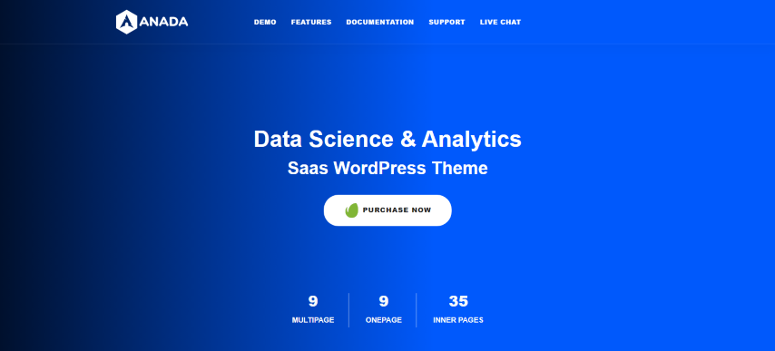 Anada v1.0 - Data Science & Analytics Saas WordPress Theme