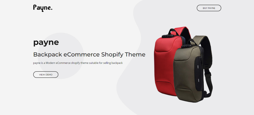 Payne v1.0 - Backpack eCommerce Shopify Theme