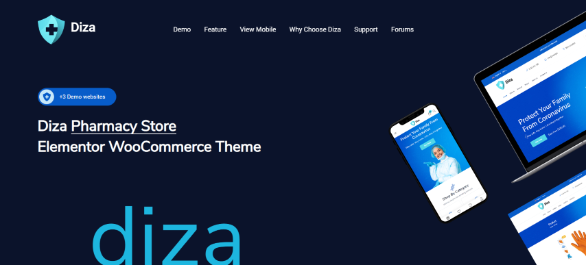 Diza v1.1.3 - Pharmacy Store Elementor WooCommerce Theme