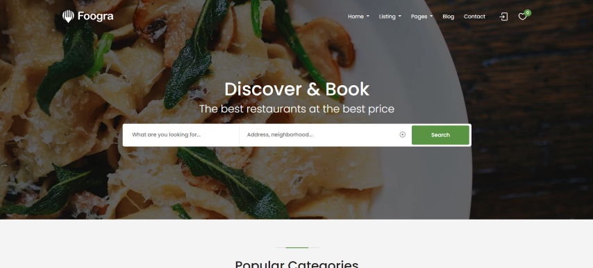 Foogra v1.0.17 - Restaurants Directory & Listings WordPress Theme