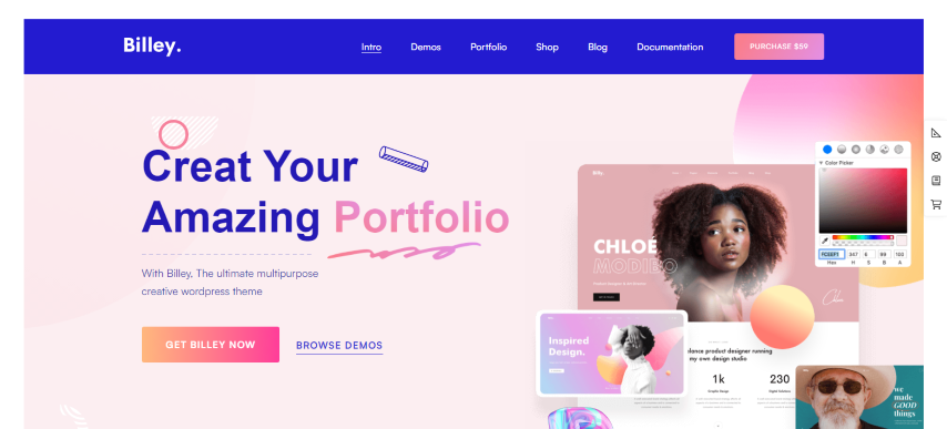 Billey v1.7.6 - Creative Portfolio & Agency WordPress Theme